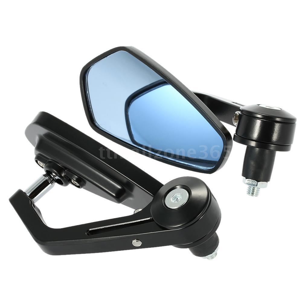 2 Pcs Motorcycle Bar End Rear Side View Mirrors TechParts